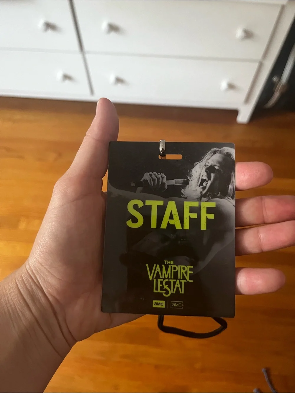Staff Lanyard Badge - The Vampire Lestat (Black & Neon Green)